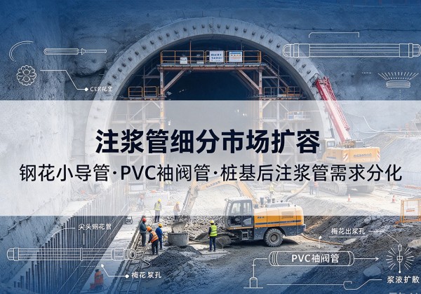赤城注浆管细分市场扩容，隧道钢花小导管、PVC 袖阀管、桩基后注浆管需求分化